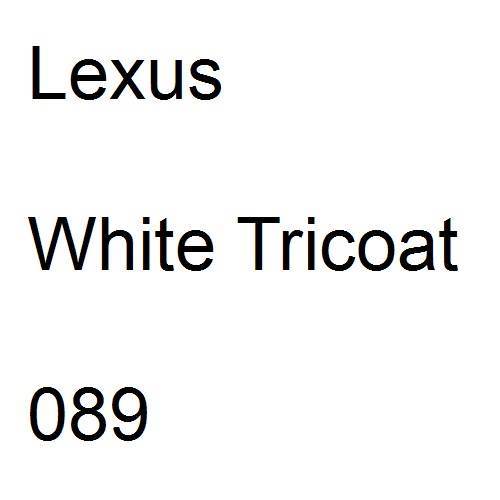 Lexus, White Tricoat, 089.